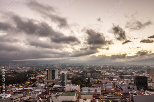 aerial view of the city of San Jose Costa Rica at night © AnaCristina