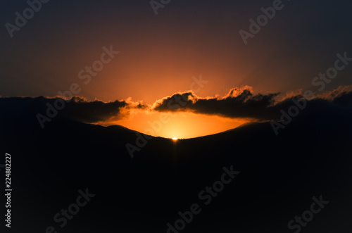 Spectacular red sunset