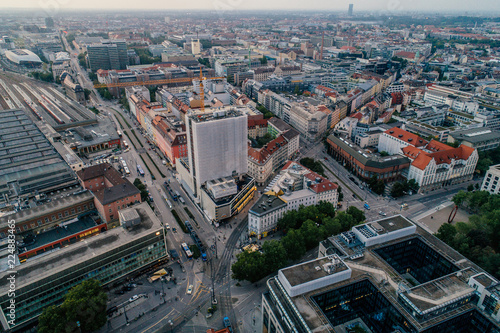 Photography Munich city center Air drone view summer urban photo
