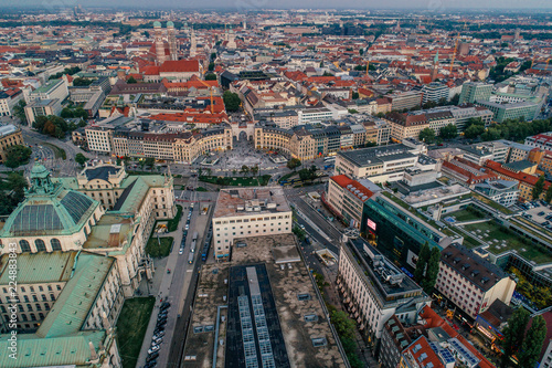 Munich city center Air drone view summer urban photo