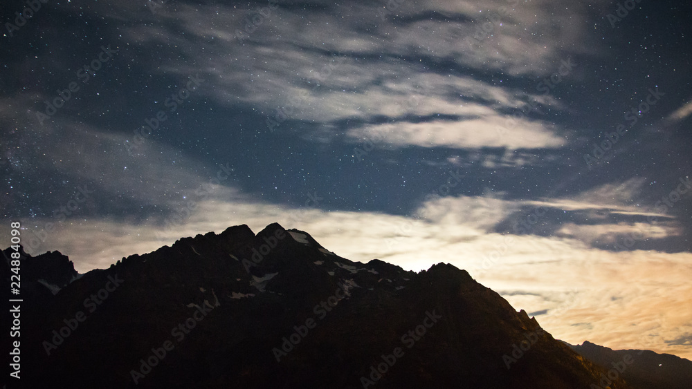 Moonrise in the Alps