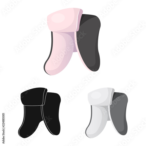 Isolated object of headgear and cap symbol. Set of headgear and accessory stock vector illustration.