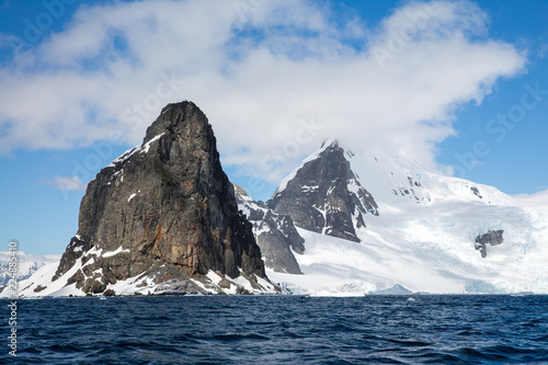 ice in the Antarctica with iceberg in the ocean