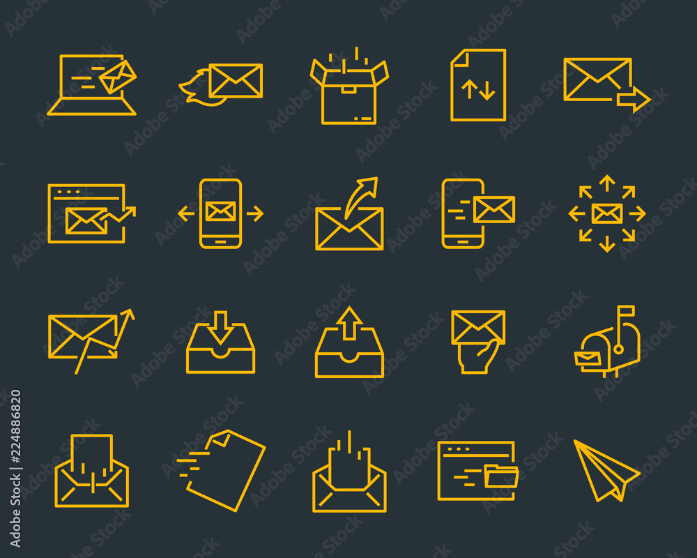 set of send icons, such as delivery, transport, mail, service set of send icons, such as delivery, transport, mail, service