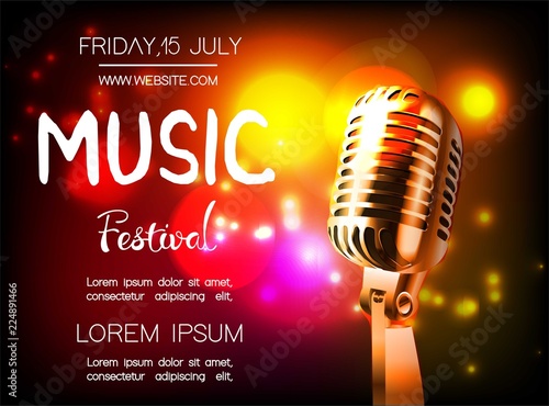 Vector poster for music festival.