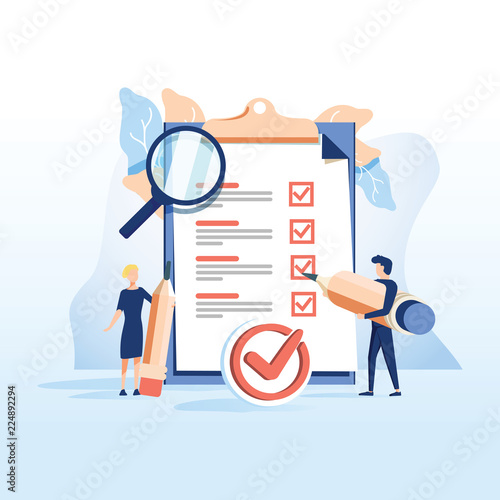 Concept people fill out a form, application form for employment. people select a resume for a job for web page
