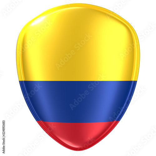 Free Download 3d rendering of a Colombia flag icon. - GFXLoad