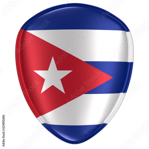 3d rendering of a Cuba flag icon. Free Download 3d rendering of a Cuba flag icon. - GFXLoad