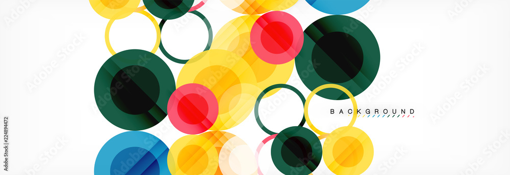 Overlapping circles design background Overlapping circles design background