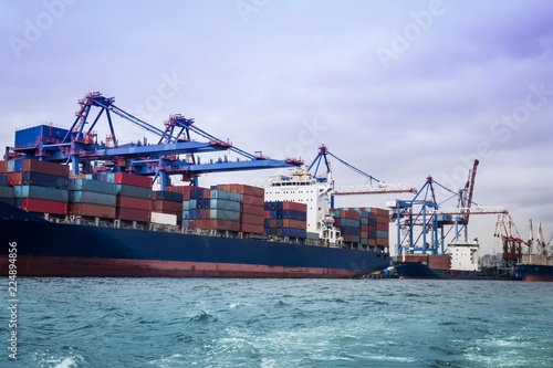 Cargo transportation by sea.