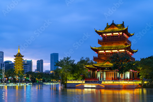 Nightscape of Chinese Classical Gardens..