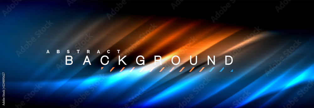 Neon glowing fluid wave lines, magic energy space light concept, abstract background wallpaper design Neon glowing fluid wave lines, magic energy space light concept, abstract background wallpaper design