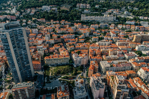 Skyscrapers in Monaco Monte-Carlo city riviera Drone summer photo © Vivid Cafe