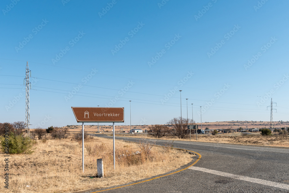 Directional sign to the Voortrekker Monument at Winburg
