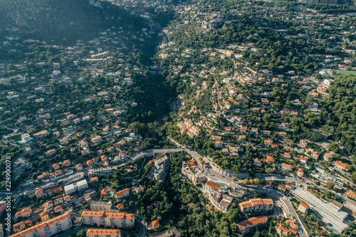 Mountains in Monaco Monte-Carlo city riviera Drone summer photo