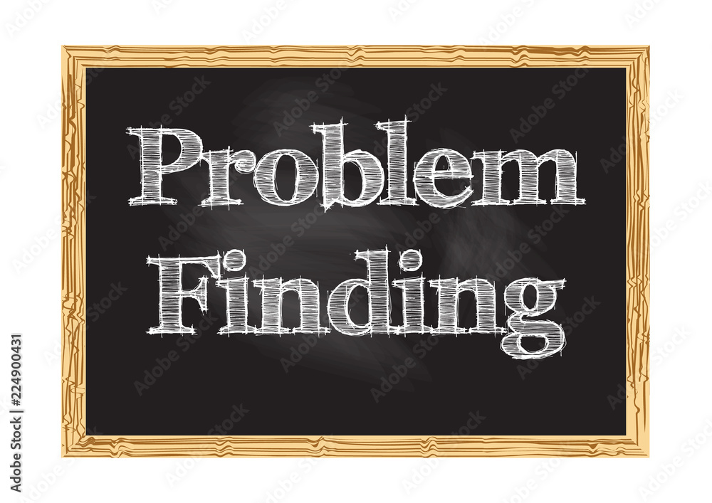 Fototapeta premium Problem finding blackboard notice Vector illustration for design