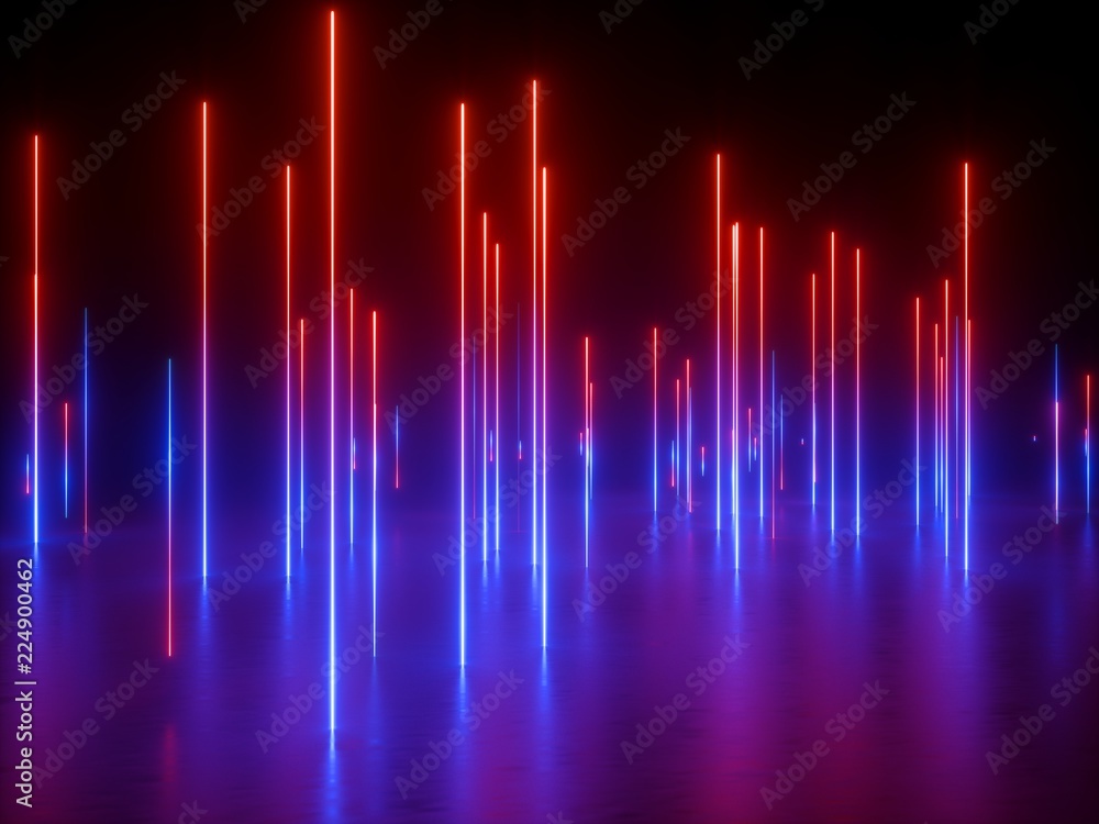 3d rendering, ultraviolet spectrum, neon lights, laser show, night club, vertical glowing lines, equalizer, abstract fluorescent background, optical illusion, virtual reality 3d rendering, ultraviolet spectrum, neon lights, laser show, night club, vertical glowing lines, equalizer, abstract fluorescent background, optical illusion, virtual reality