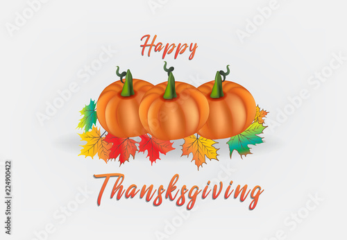 Happy Thanksgiving pumpkin card 