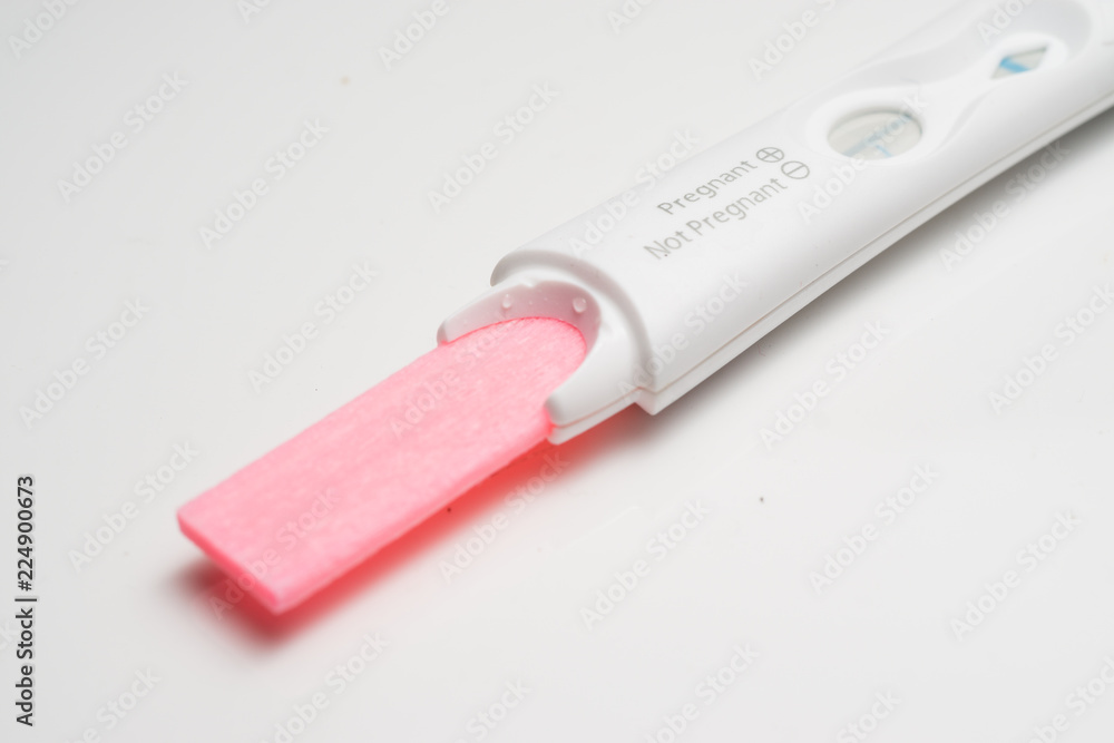Pregnancy test on white Pregnancy test on white