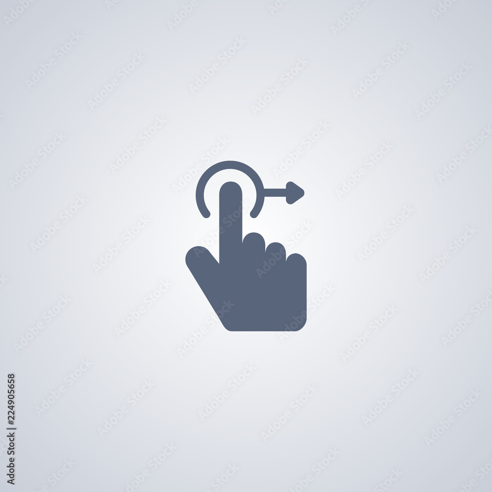 Gesture right, vector best flat icon