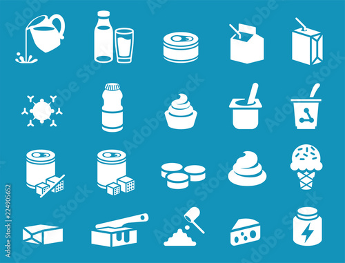 Milk general product icon. Dairy Industrial processing.