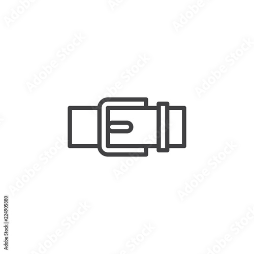 Trouser belt outline icon. linear style sign for mobile concept and web design. Belt buckle simple line vector icon. Symbol, logo illustration. Pixel perfect vector graphics