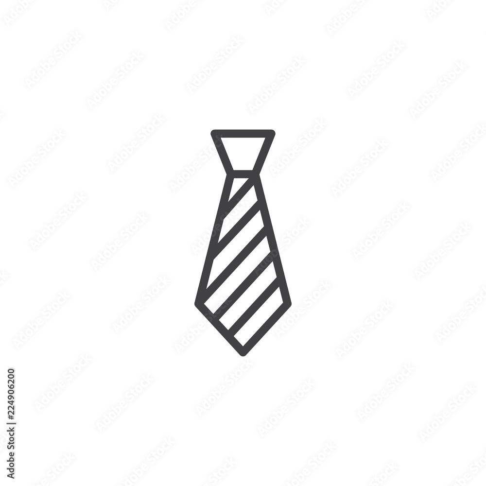 Striped tie outline icon. linear style sign for mobile concept and web design. Necktie simple line vector icon. Symbol, logo illustration. Pixel perfect vector graphics Striped tie outline icon. linear style sign for mobile concept and web design. Necktie simple line vector icon. Symbol, logo illustration. Pixel perfect vector graphics