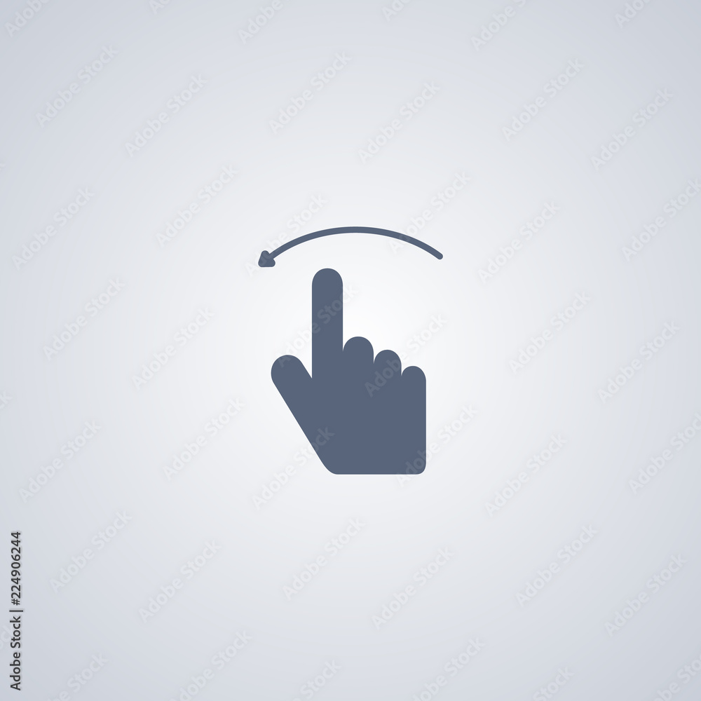 Gesture hand slide left, vector best flat icon Gesture hand slide left, vector best flat icon