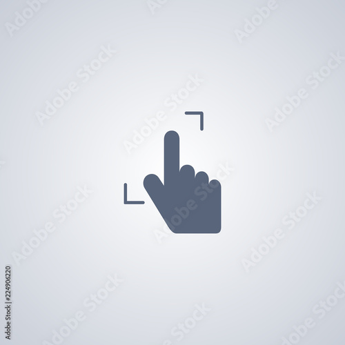 Gesture hand full screen, vector best flat icon