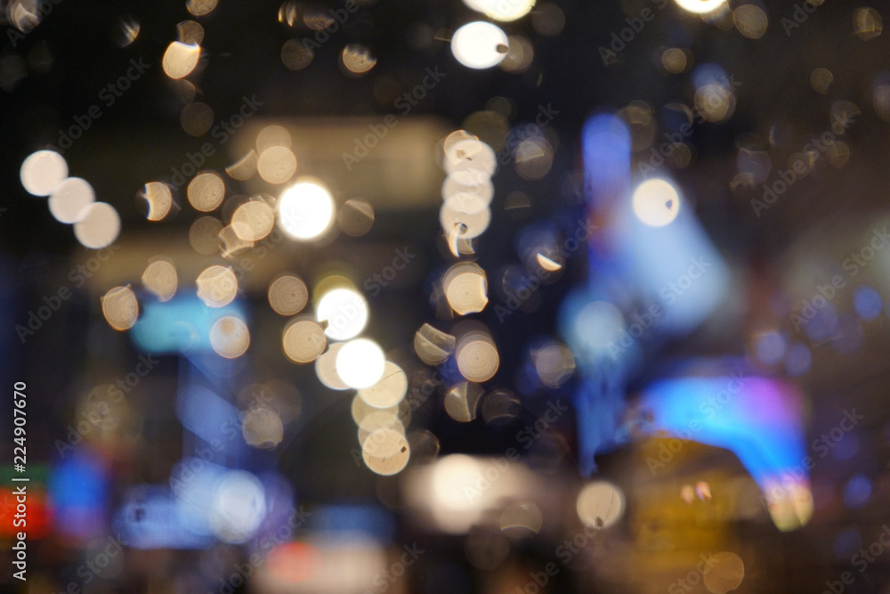 Multicolor light from LED lights close up and bokeh. Background