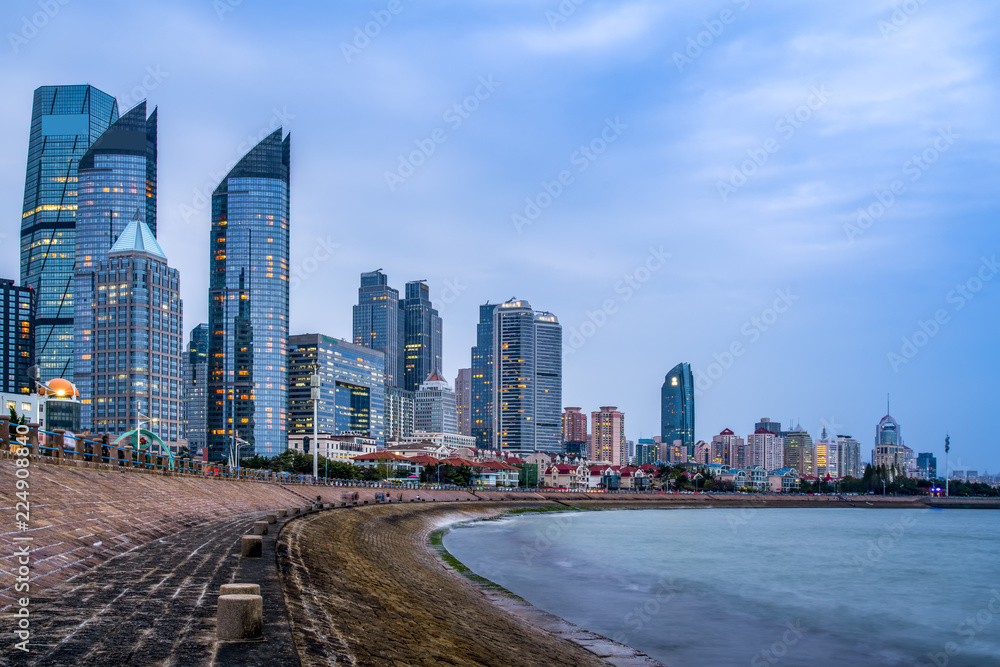 Night view of urban architecture.. Night view of urban architecture..