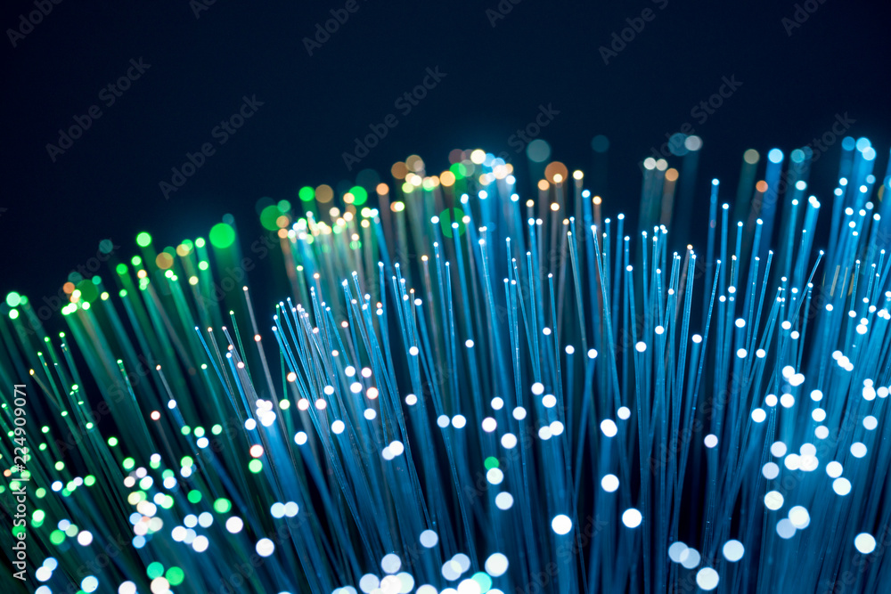 Fiber optics, abstract & blur background