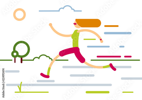Running woman