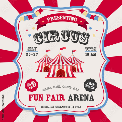 Carnival banner. Circus. Fun fair 