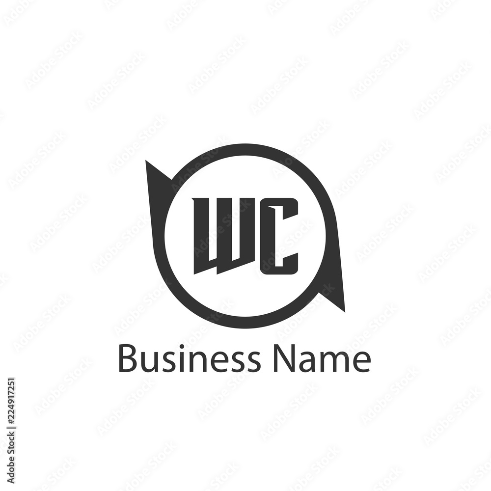 Initial Letter WC Logo Template Design Initial Letter WC Logo Template Design