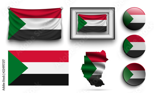 set of sudan flags collection isolated Free Download set of sudan flags collection isolated - GFXLoad