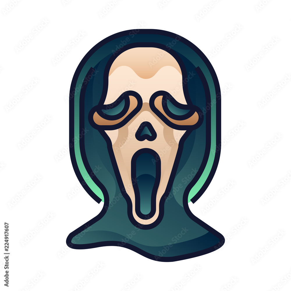 Ghost face gradient illustration Ghost face gradient illustration