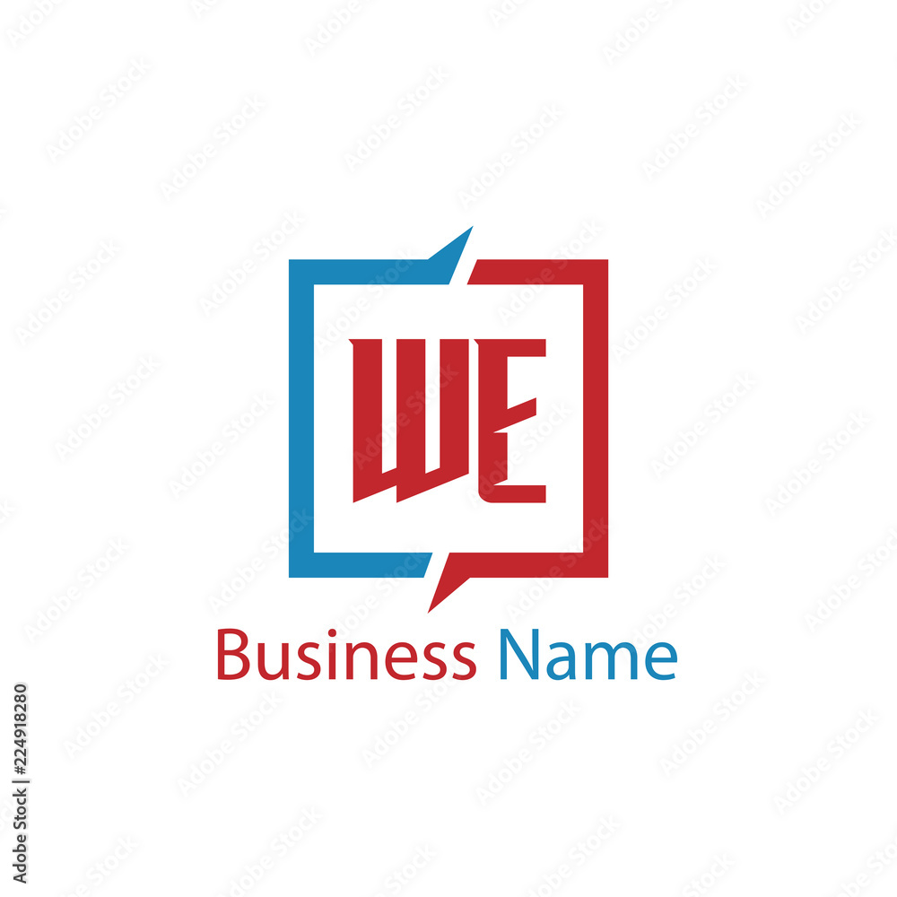 Initial Letter WE Logo Template Design Initial Letter WE Logo Template Design