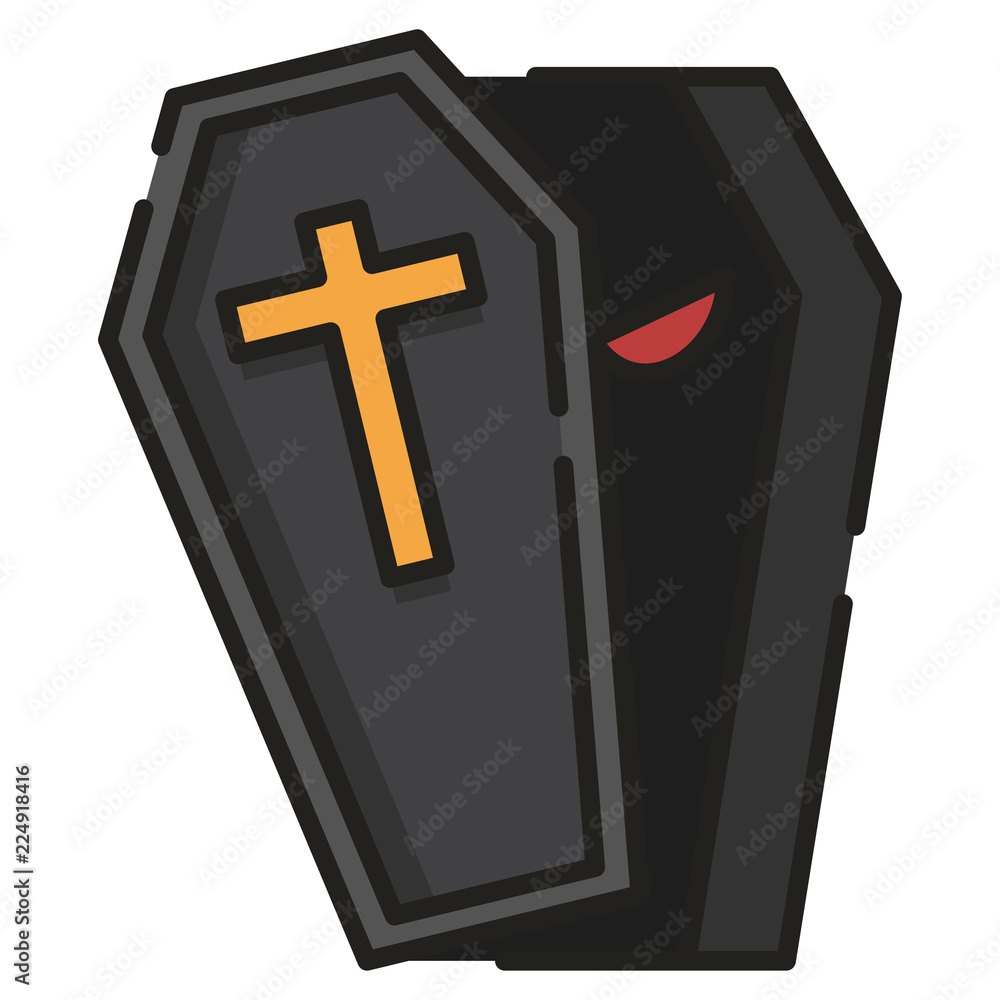 Obraz premium Coffin LineColor illustration