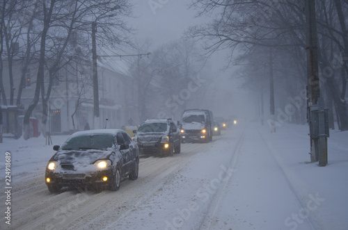 Snow storm in the city © Александр Кравцов