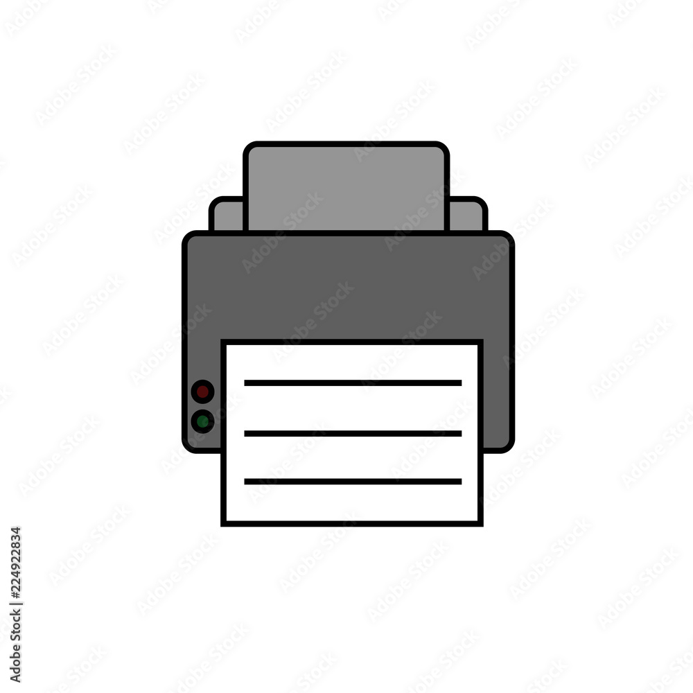 the icon of the printer. vector illustration