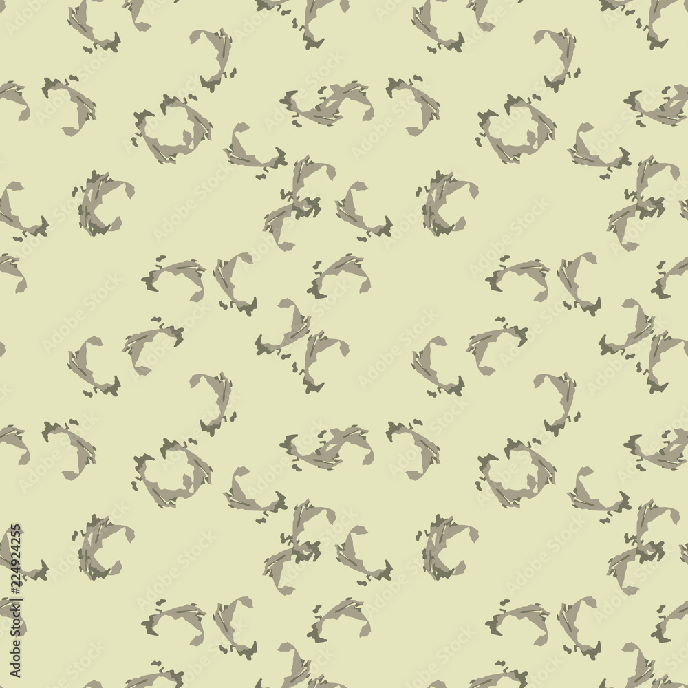 Military camouflage seamless pattern in beige and green colors
