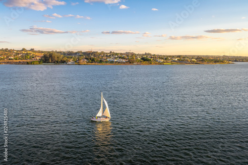 Sailboat at Paranoa Lake - Brasilia, Distrito Federal, Brazil photo