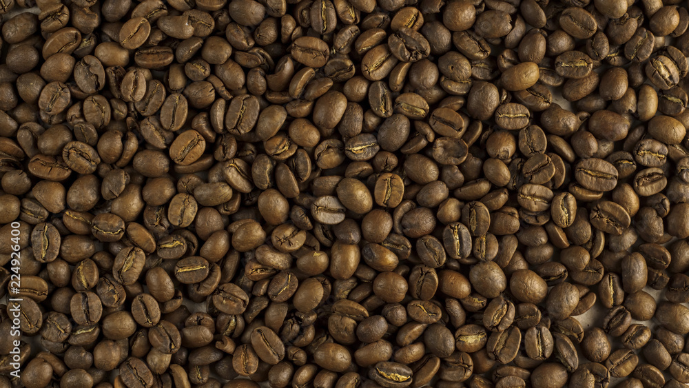 Natural background of roasted coffee beans Natural background of roasted coffee beans