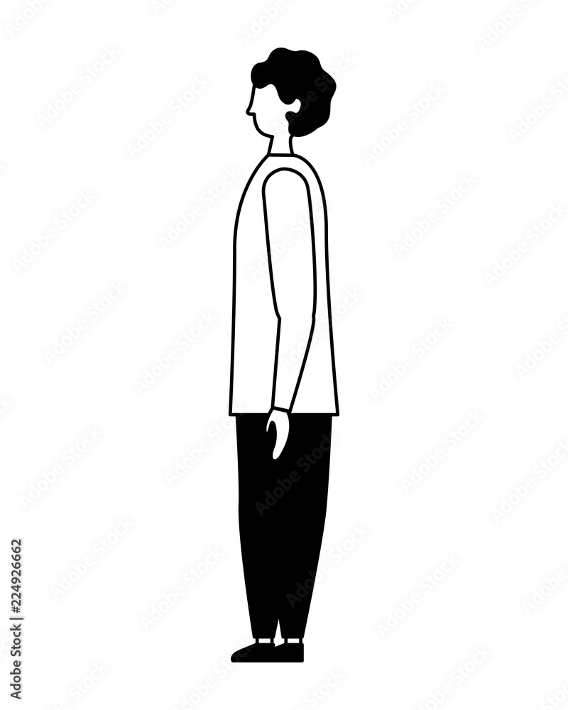 young man character male figure young man character male figure