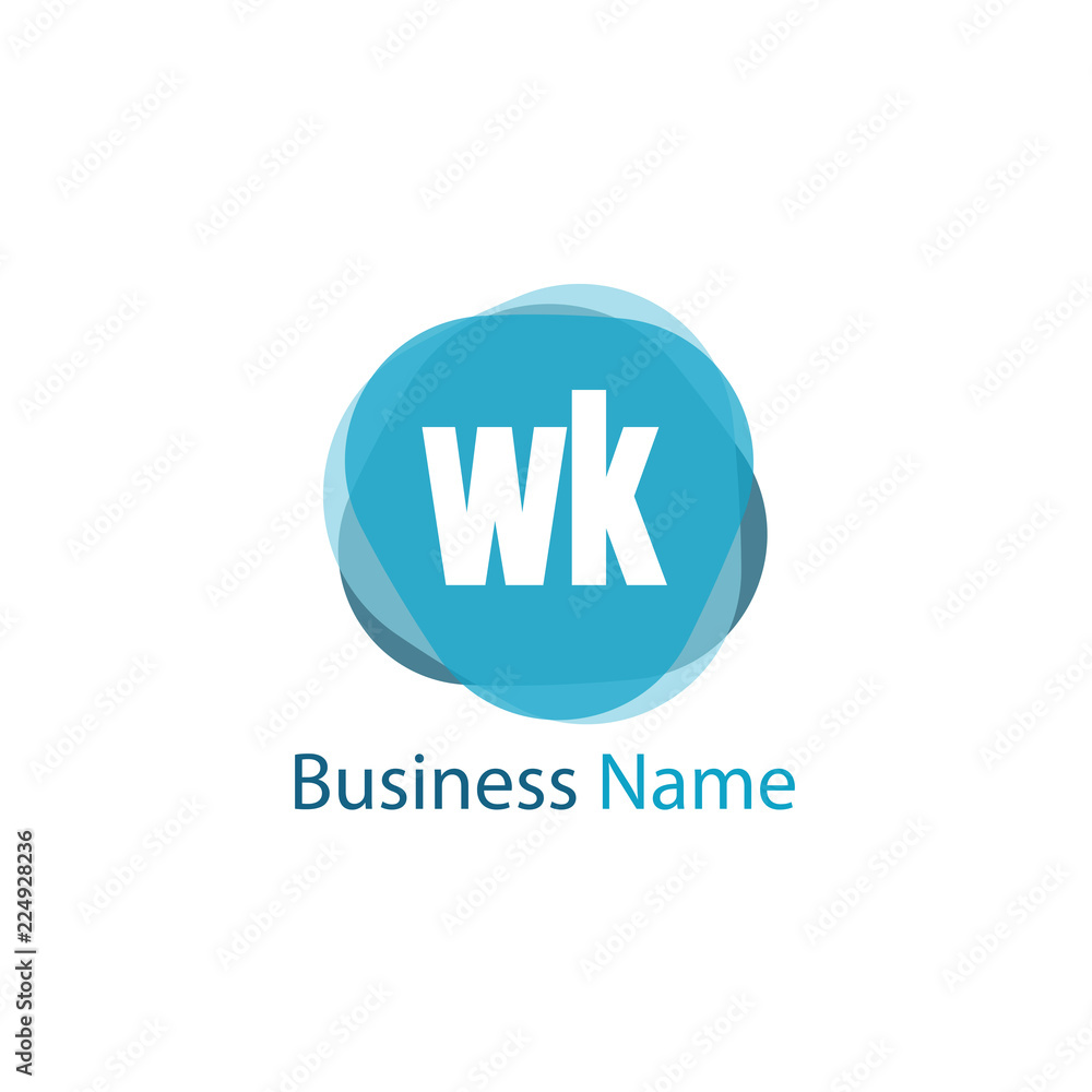 Initial Letter WK Logo Template Design Initial Letter WK Logo Template Design