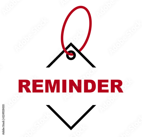 red vector banner reminder