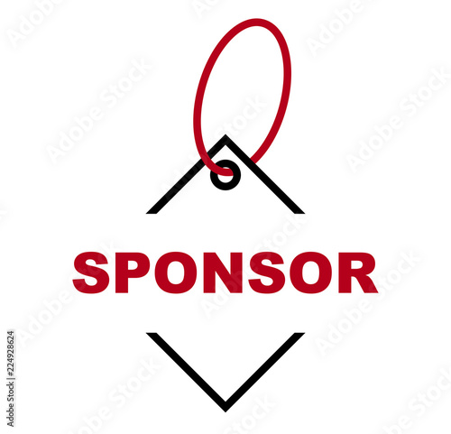 red vector banner sponsor