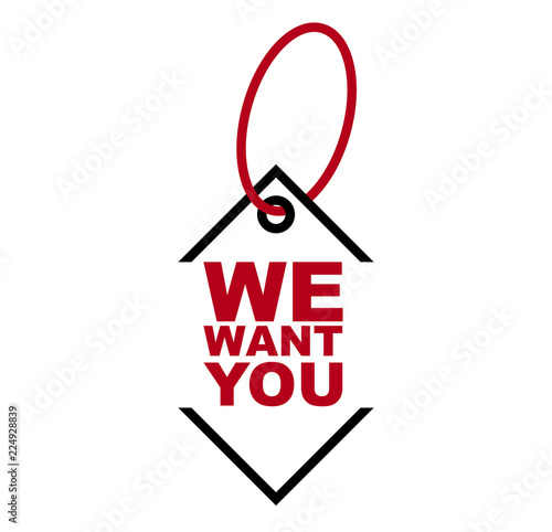 red vector banner we want you