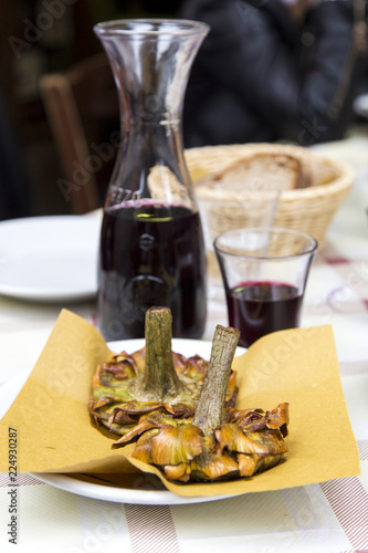 giudia's artichokes in rome  photo